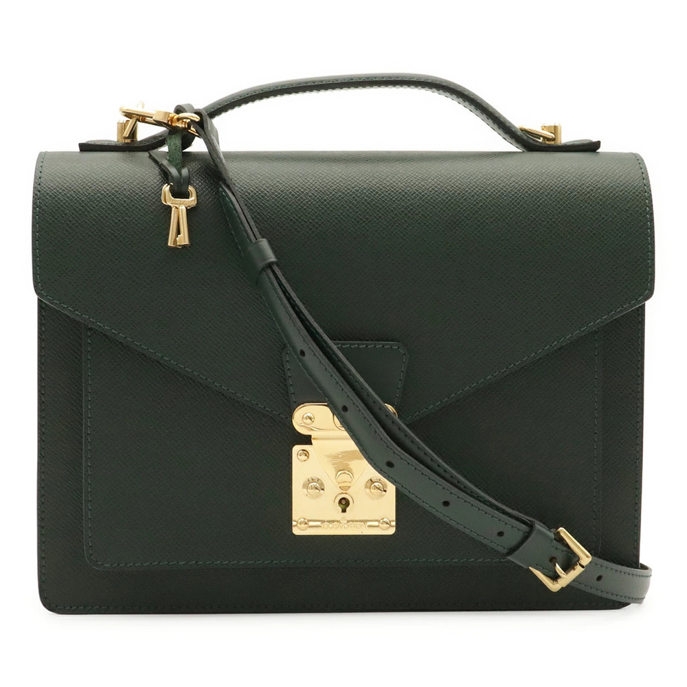 LOUIS VUITTON Taiga Monceau Shoulder Bag Handbag Business Shoulder Epicea Green